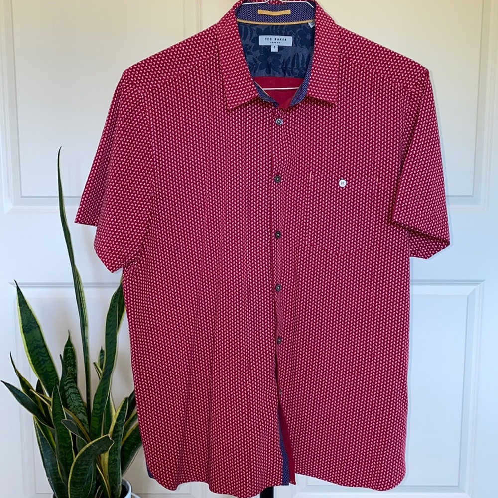 COPY - Ted Baker size 5 red rose printed shirt